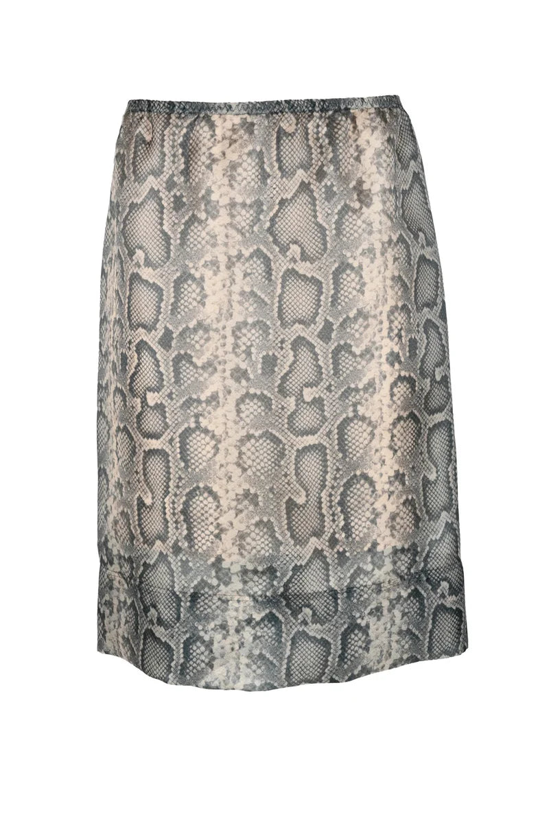 Organza Midi Skirt - Beige/Black
