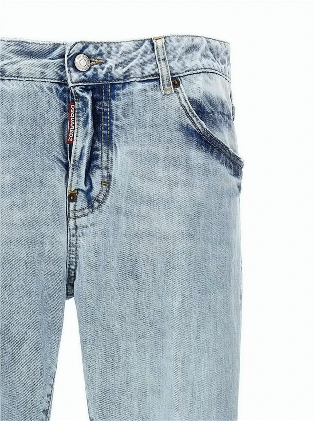 Light Wash Distressed Denim Jeans