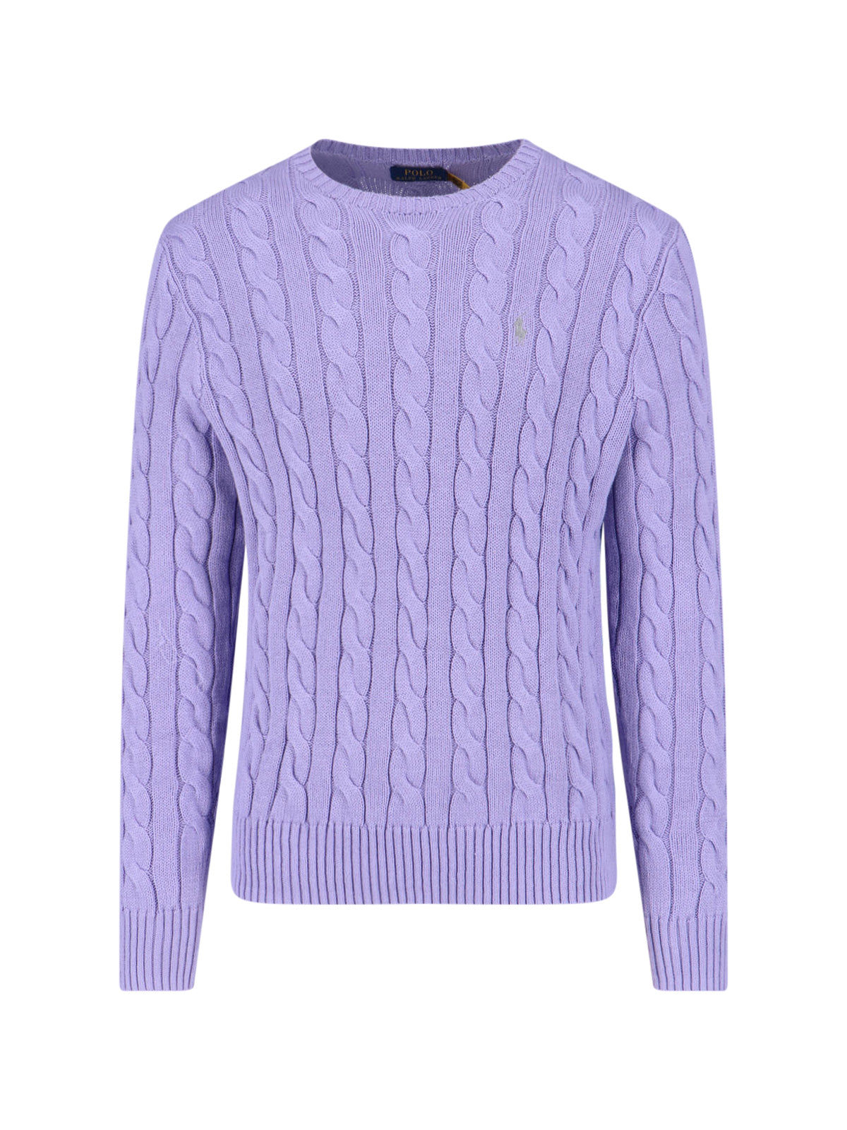 Classic Knit Sweater With Ribbed Cuffs And Hem