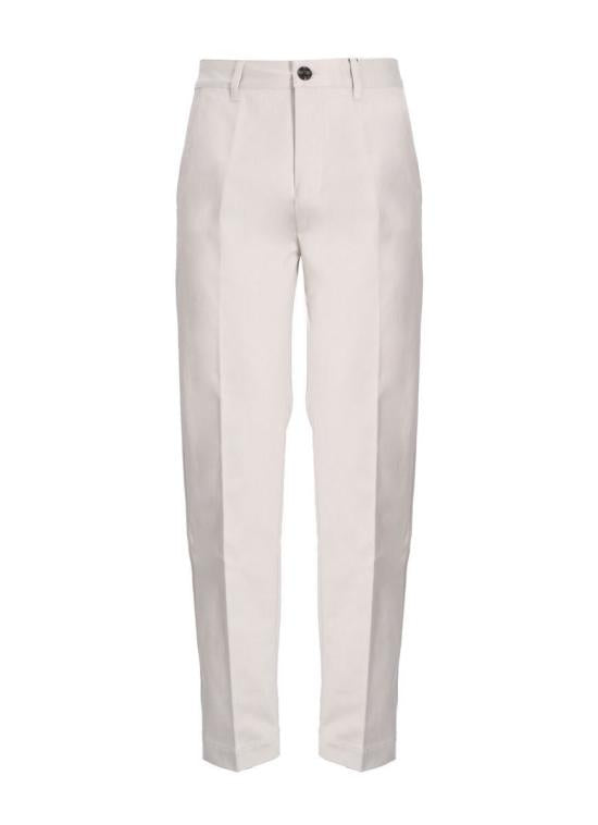 Tailored Straight Pants with Mid-Rise Waist