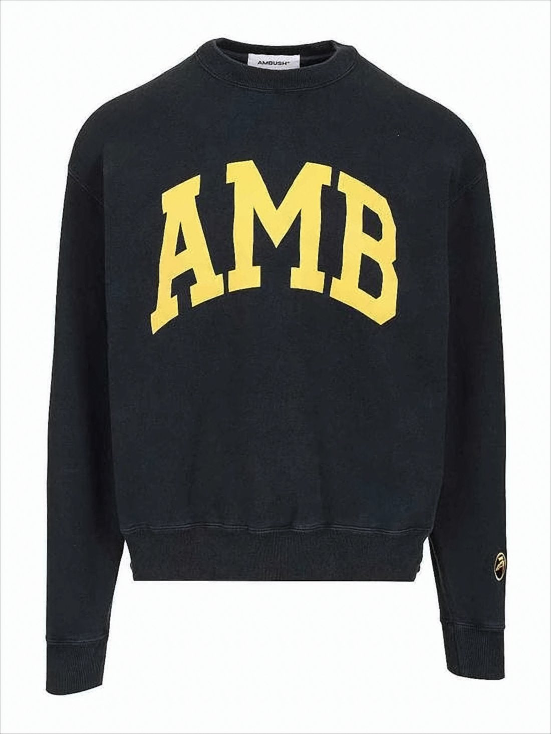 Black Long-Sleeve Sweatshirt with Bold Lettering