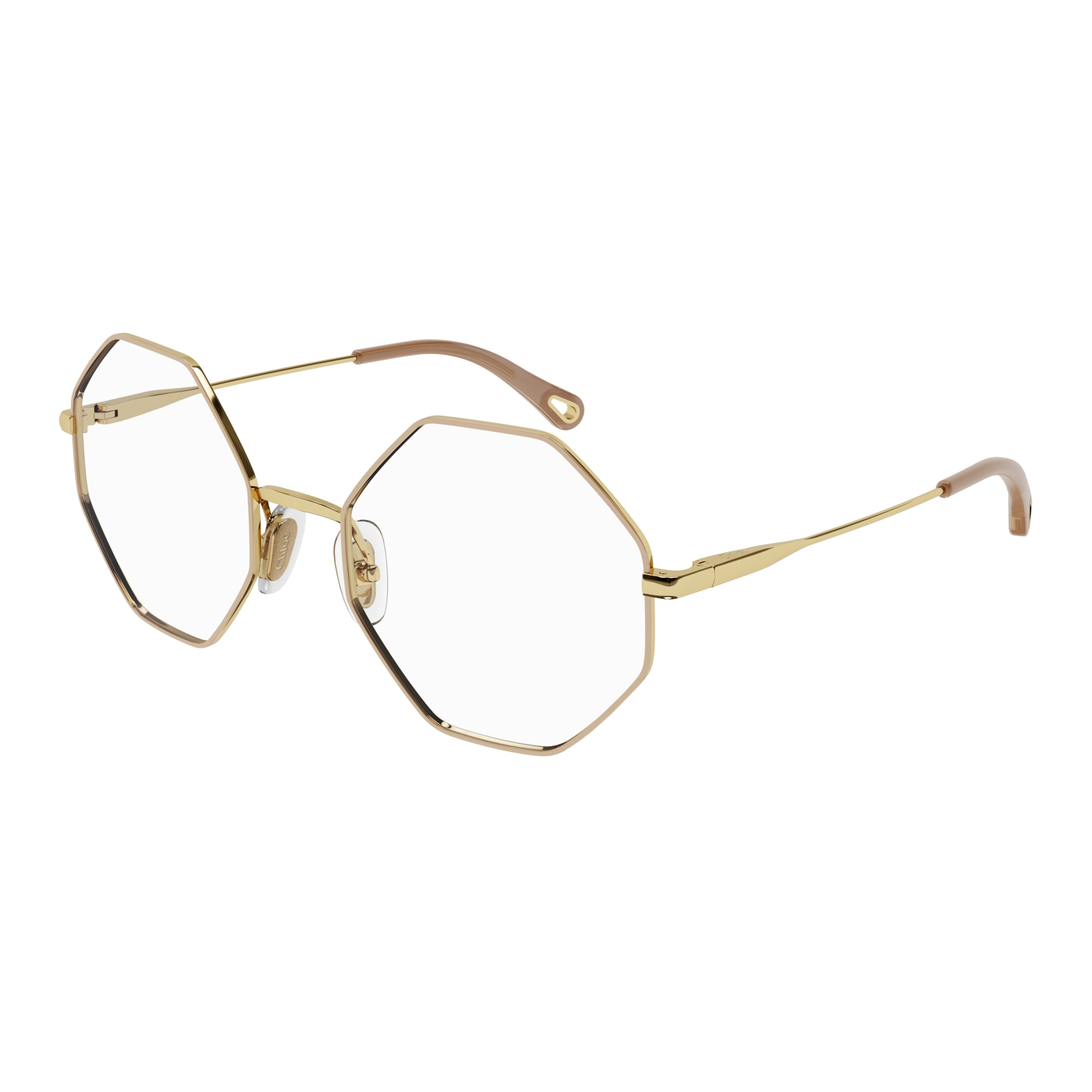 Ch0022o Geometric Octagonal Metal Eyeglasses