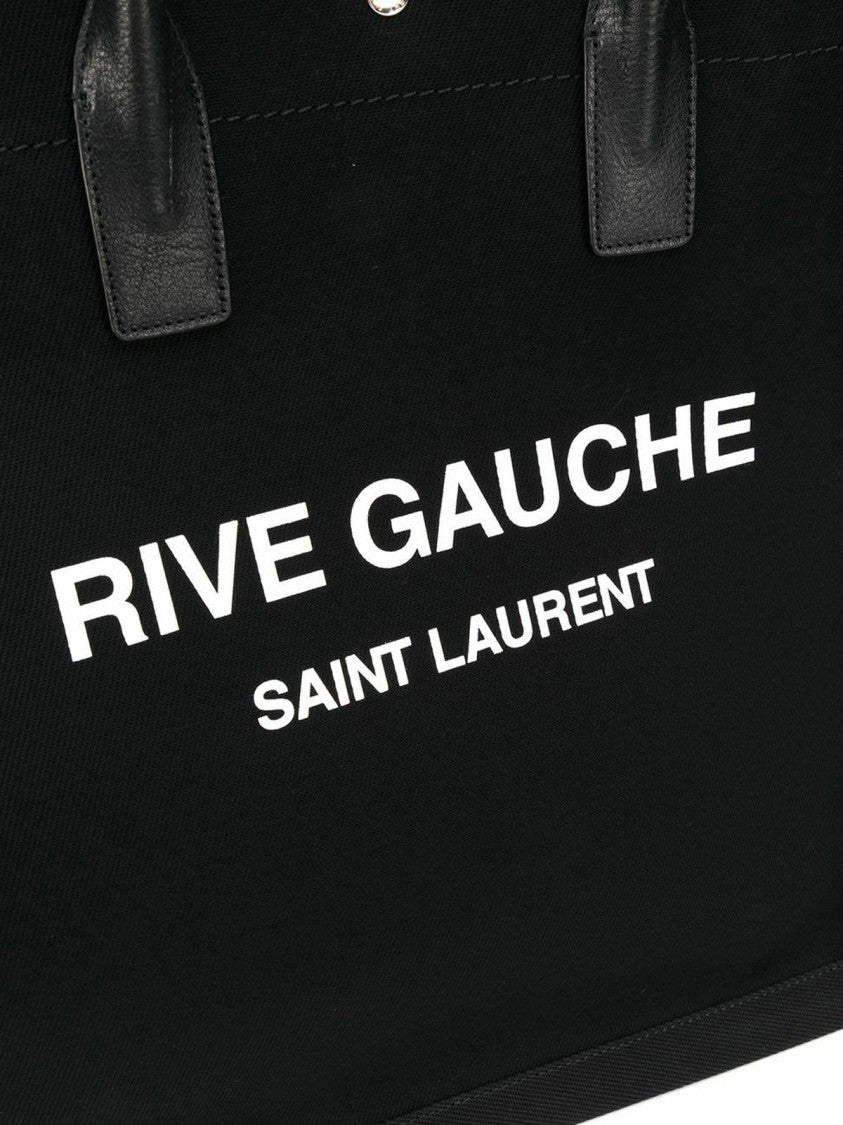 Structured Black Tote Bag with Dual Top Handles