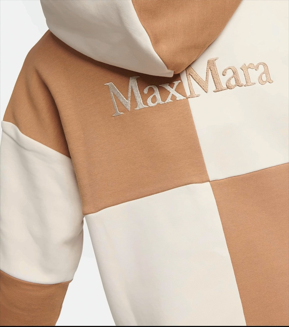 Color-Block Zip-Up Hoodie with Drawstring Hood