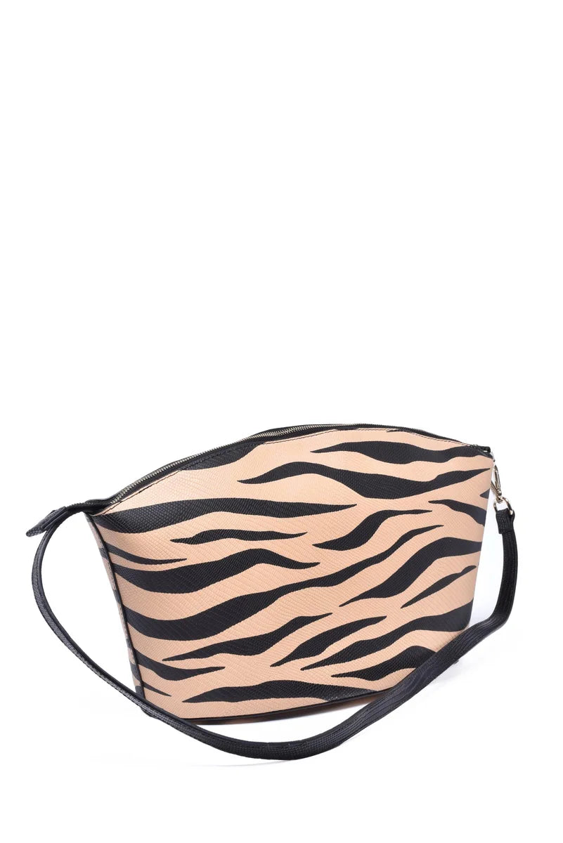 Shoulder Bag - Black/Beige