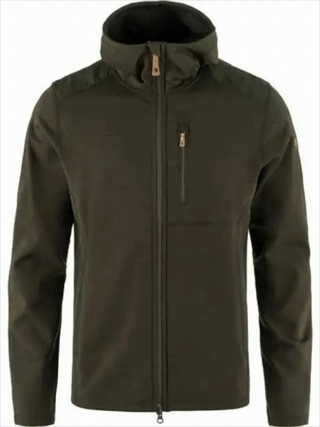 Structured High Collar Jacket with Front Zipper Closure
