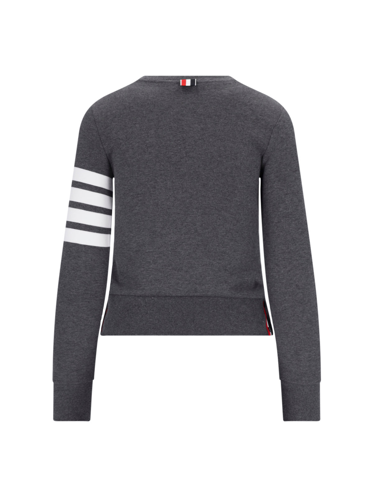 Crewneck Sweatshirt With Iconic Stripes And Tricolor Tab