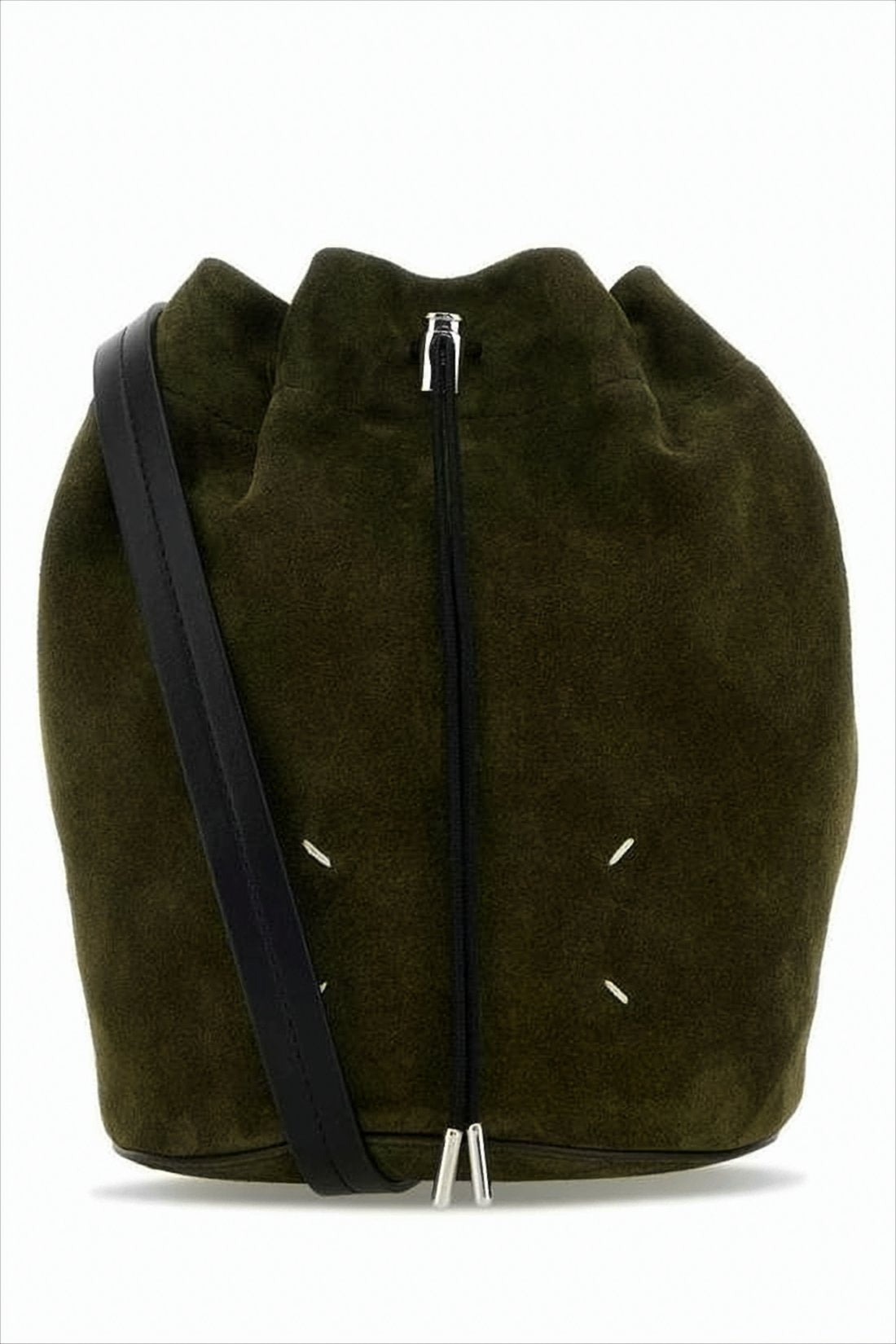 Olive Green Suede Crossbody Bag