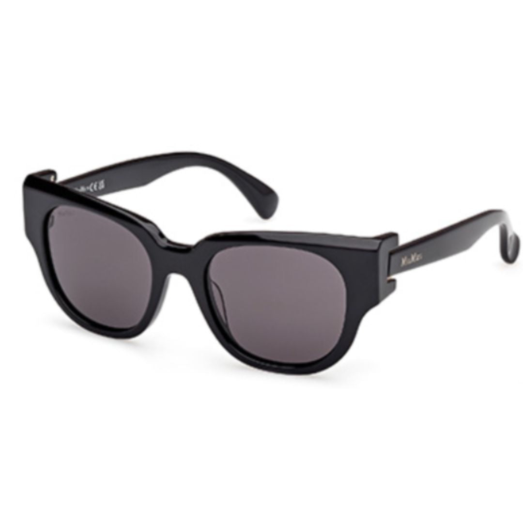 Mm0138 Rectangular Black Acetate Sunglasses