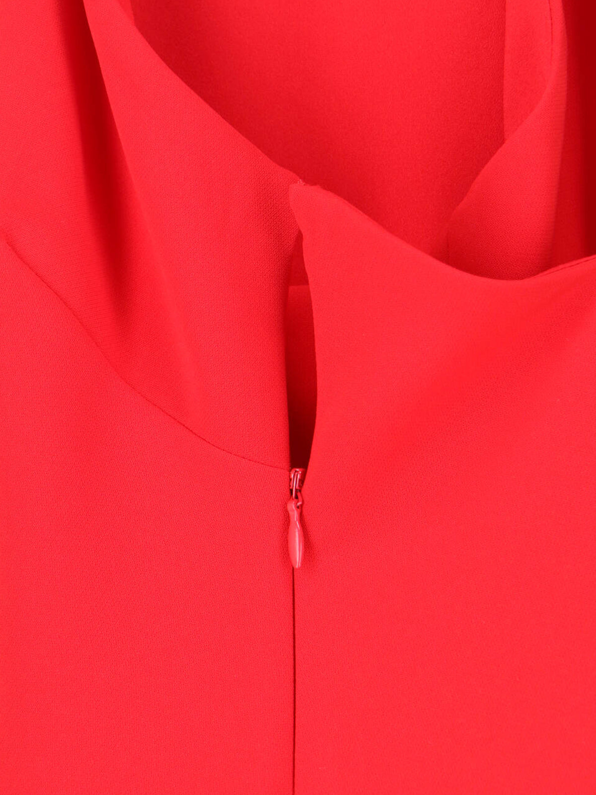 Red Maxi Halter Crêpe Dress