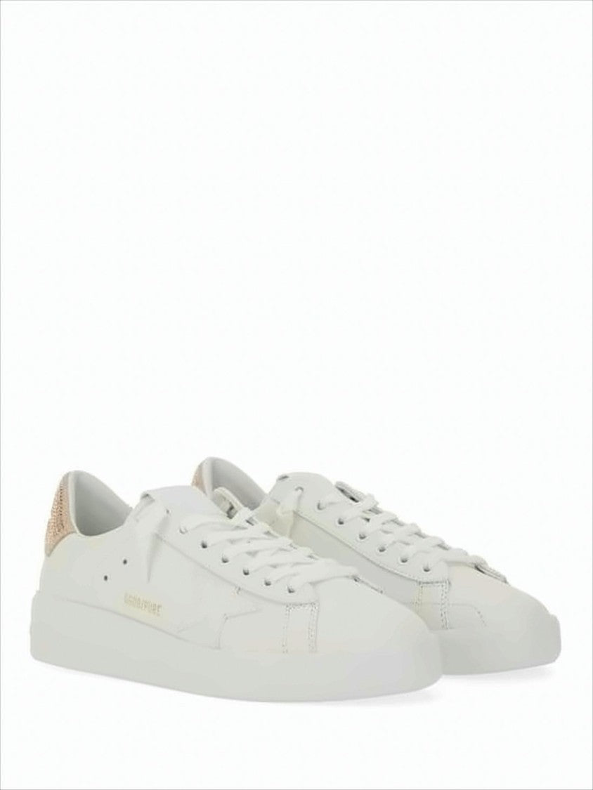 Smooth Leather Low-Top Sneakers With Tonal Star Accents