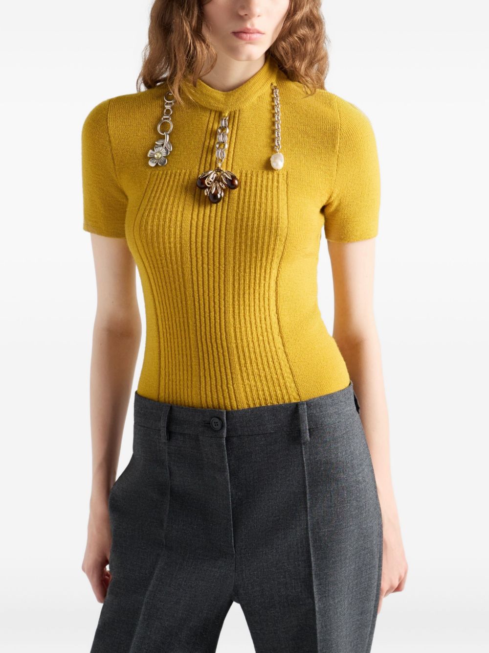 Tailored Straight-Leg Trousers With Mid-Rise Waist
