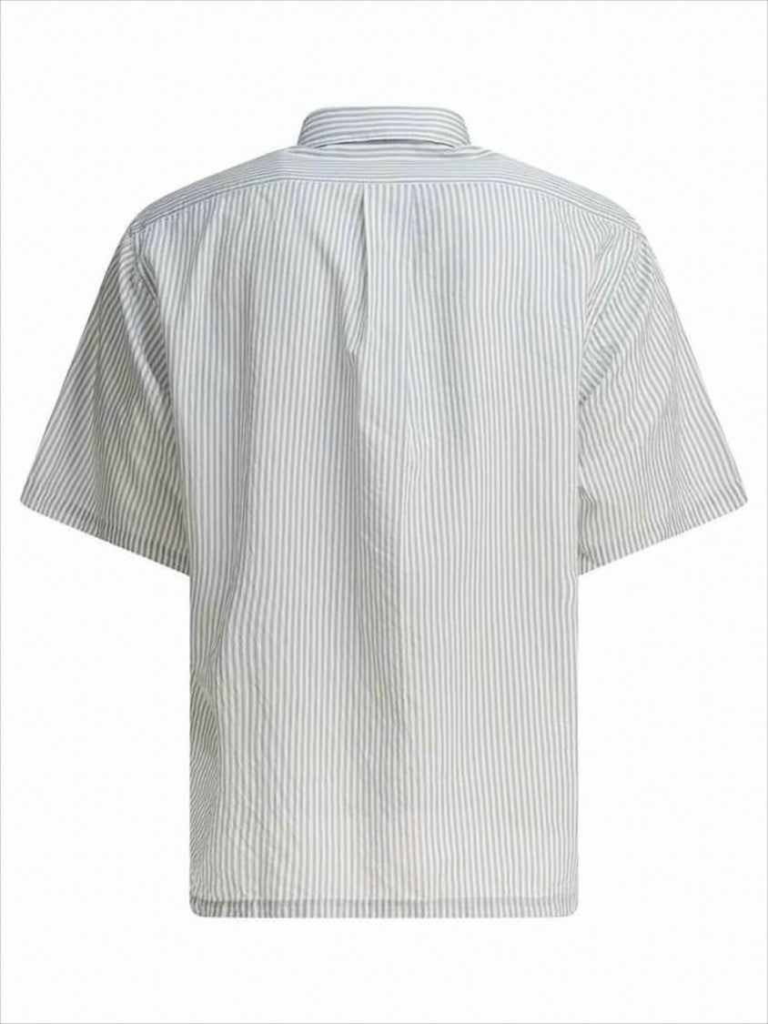 Relaxed Boxy Fit Striped Short-Sleeve Shirt