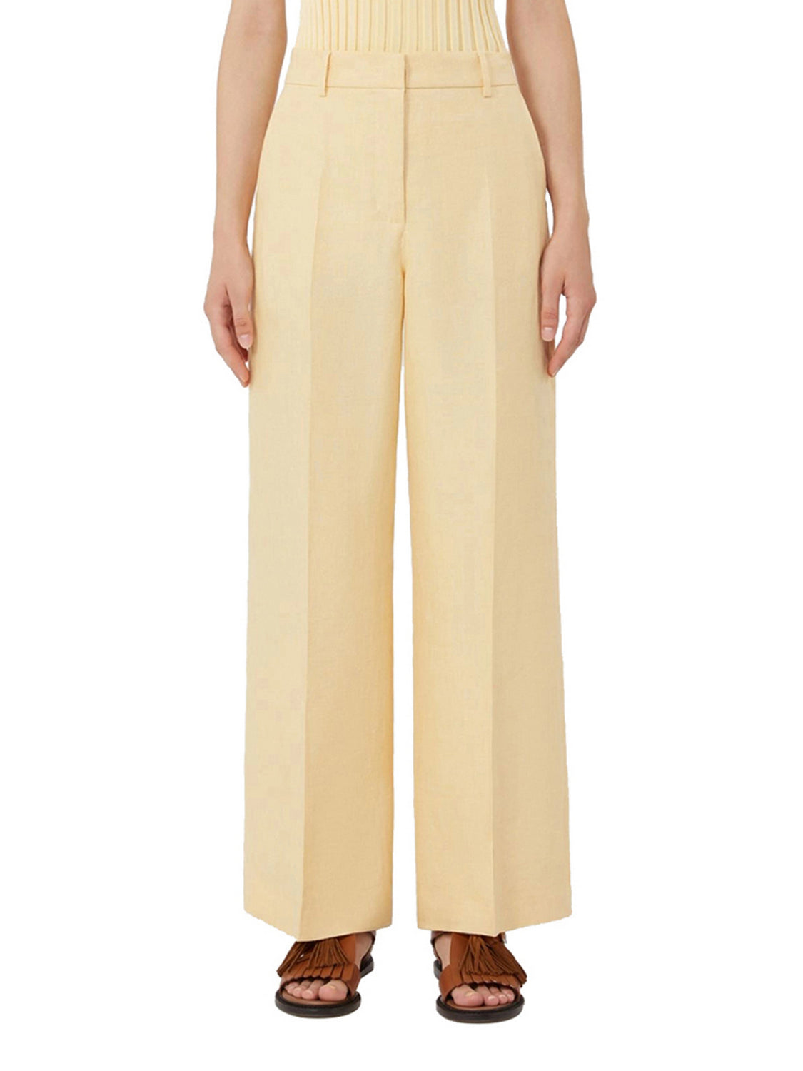 Yellow Wkdmalizia Virgin Wool Trousers