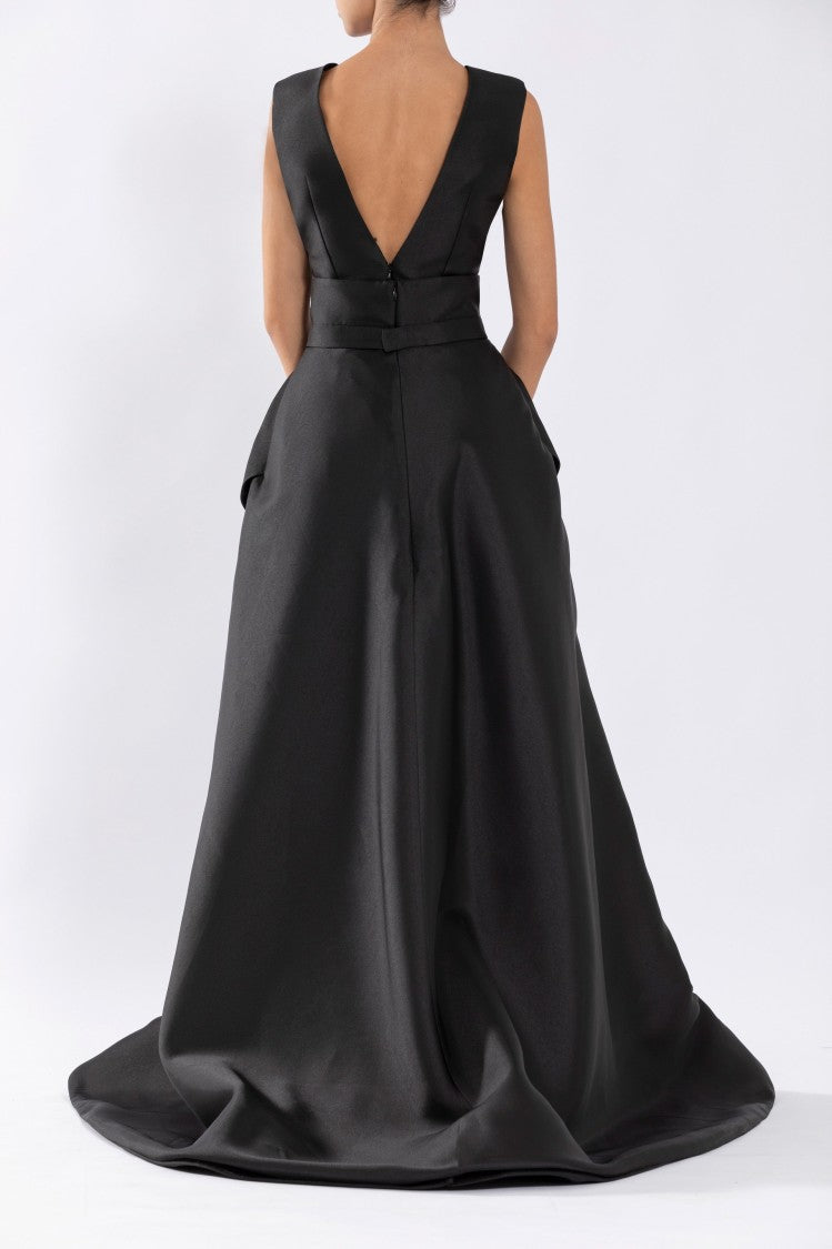 Mikado Classic Jumpsuit With Detachable Overskirt