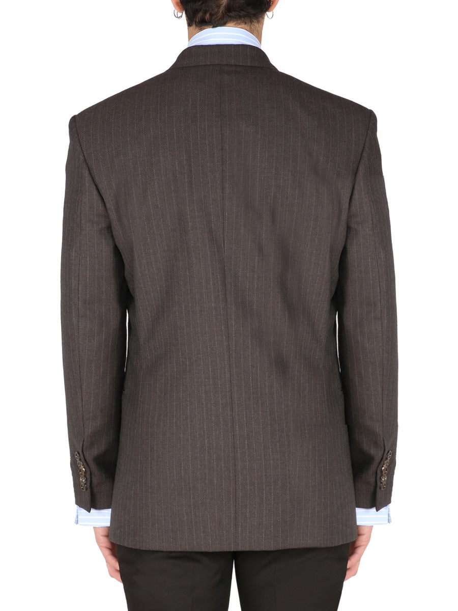 Double-Breasted Jacket with Peaked Lapels and Tailored Fit