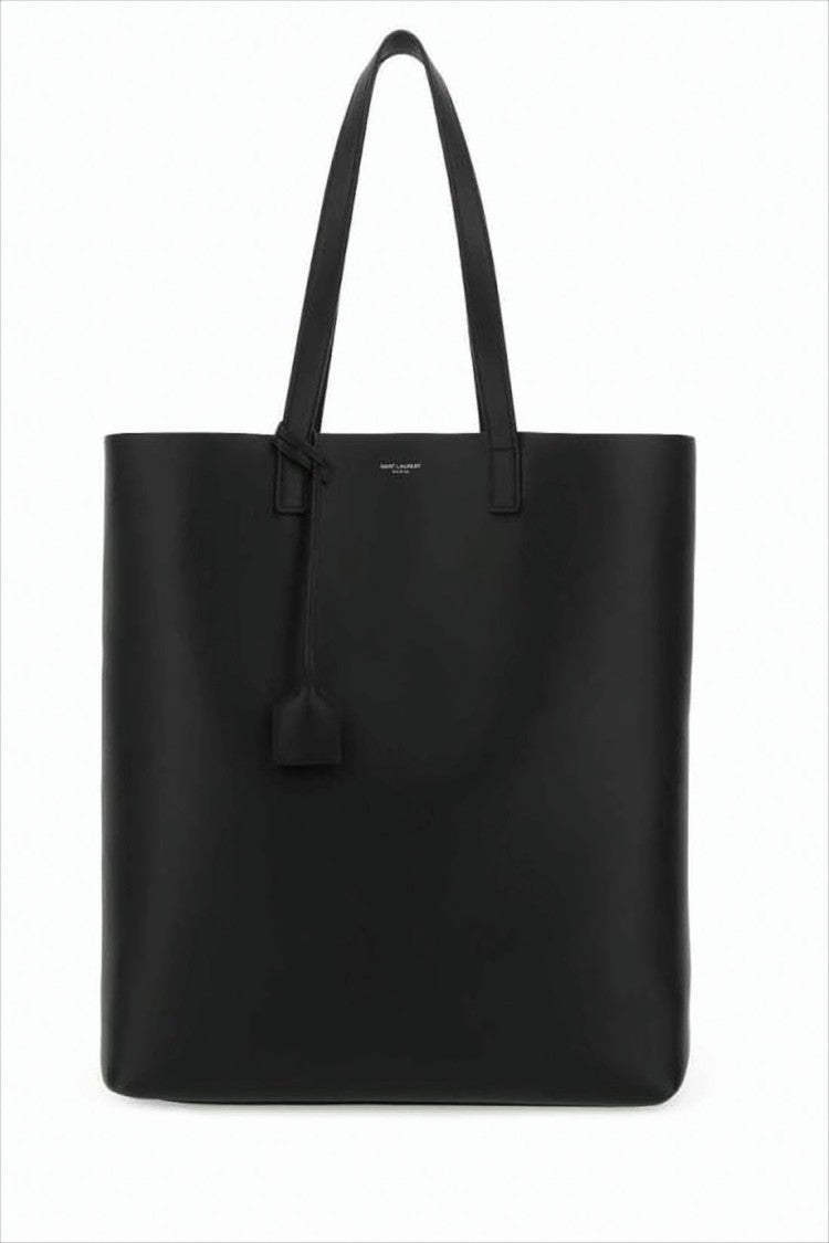 Smooth Calf Leather Tote Bag with Structured Design