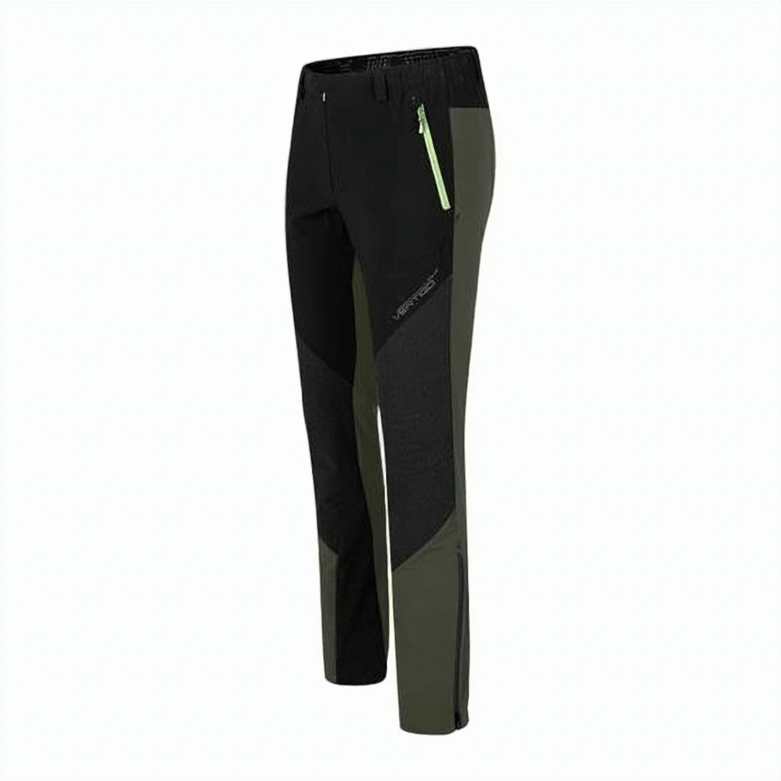 Fitted Straight Pants with Contrasting Zipper Details