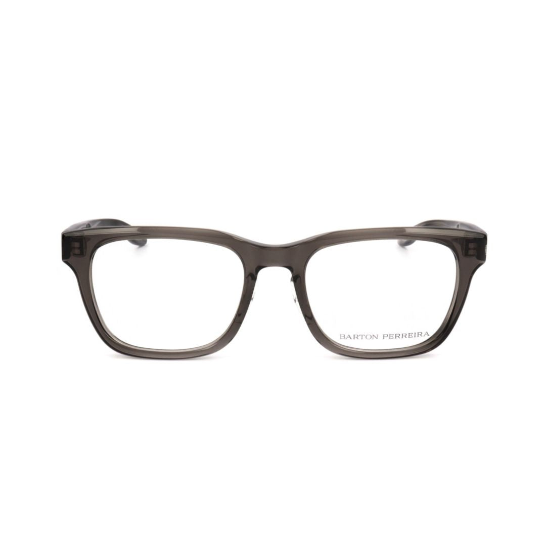 Bp5094-F 540qh Translucent Grey Rectangular Eyeglasses with Wave-Pattern Temples