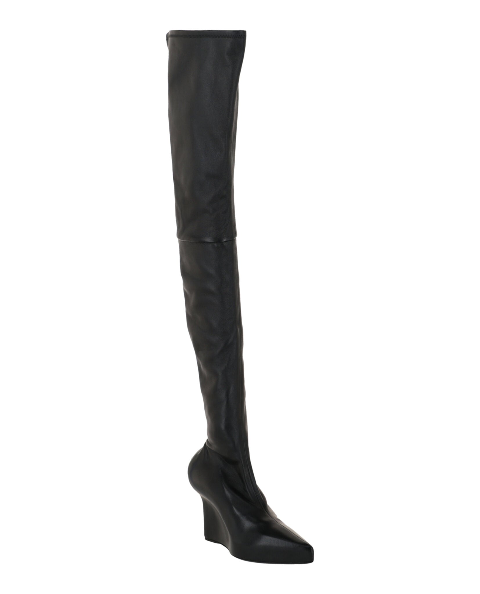 Show Stretch-Leather Over-The-Knee Boots