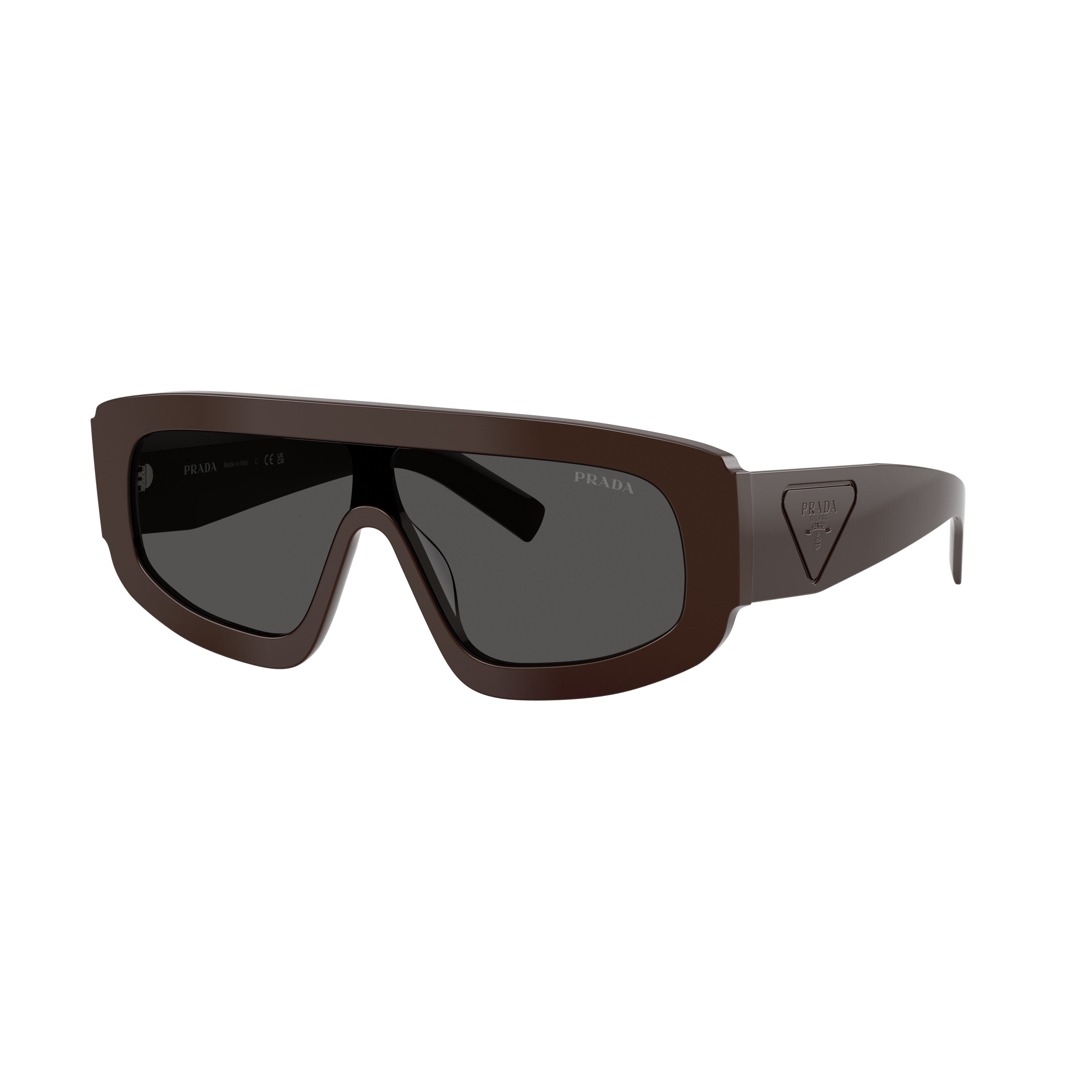 0pr D10s Rectangular Brown Acetate Sunglasses