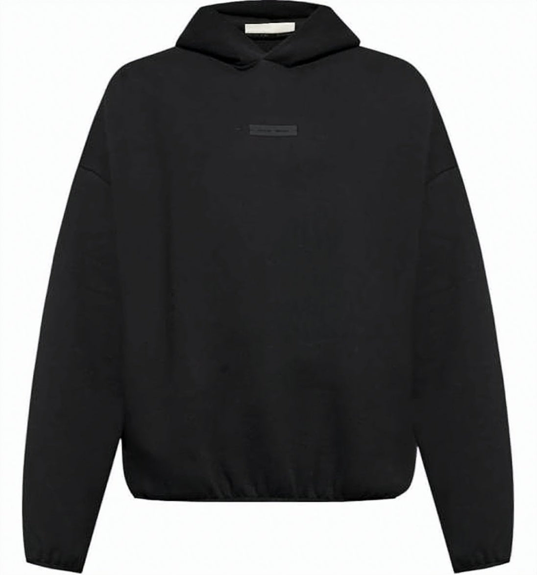 Relaxed Fit Black Fleece Zip-Up Hoodie