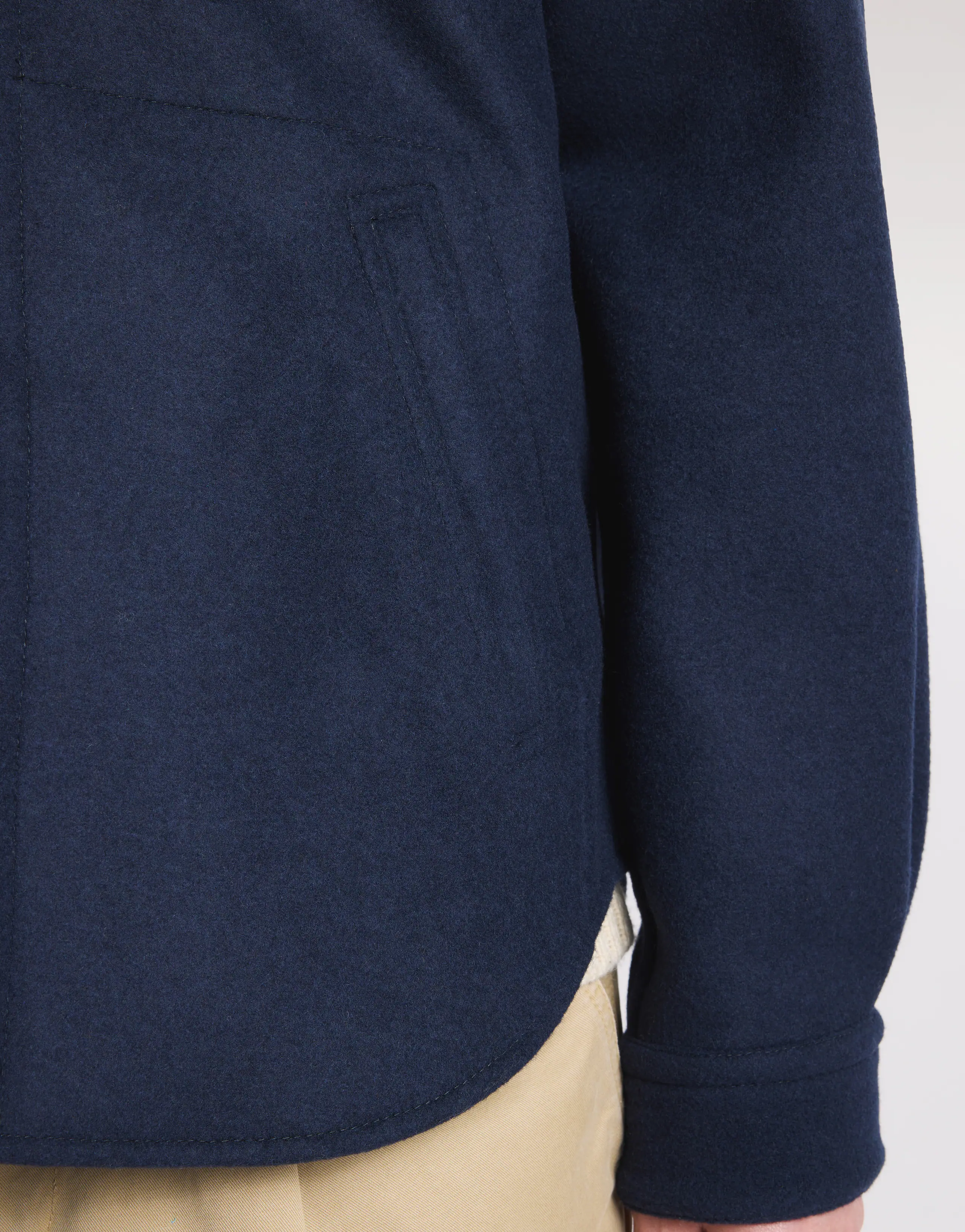 Over Shirt Archive Blue Wool Blend Shirt