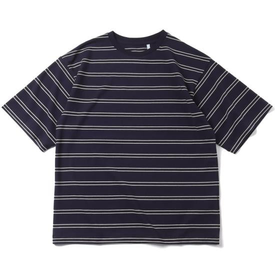 Relaxed Fit Crew Neck Short-Sleeved Striped T-Shirt