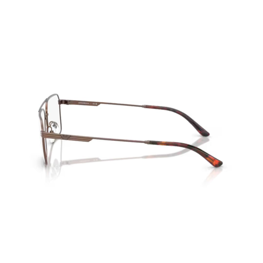 1166 Vista Rectangular Metal Frame Eyeglasses with Tortoiseshell Accents