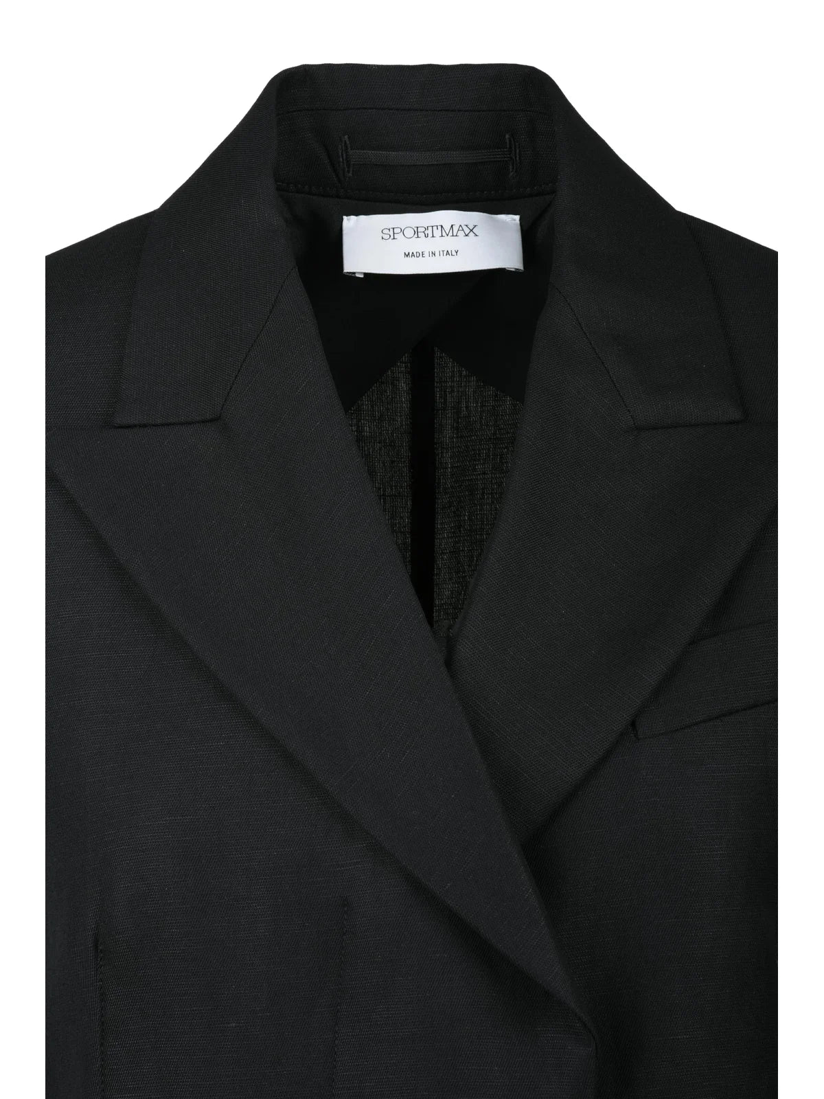 Black Cera Giacca Viscose Linen Jacket