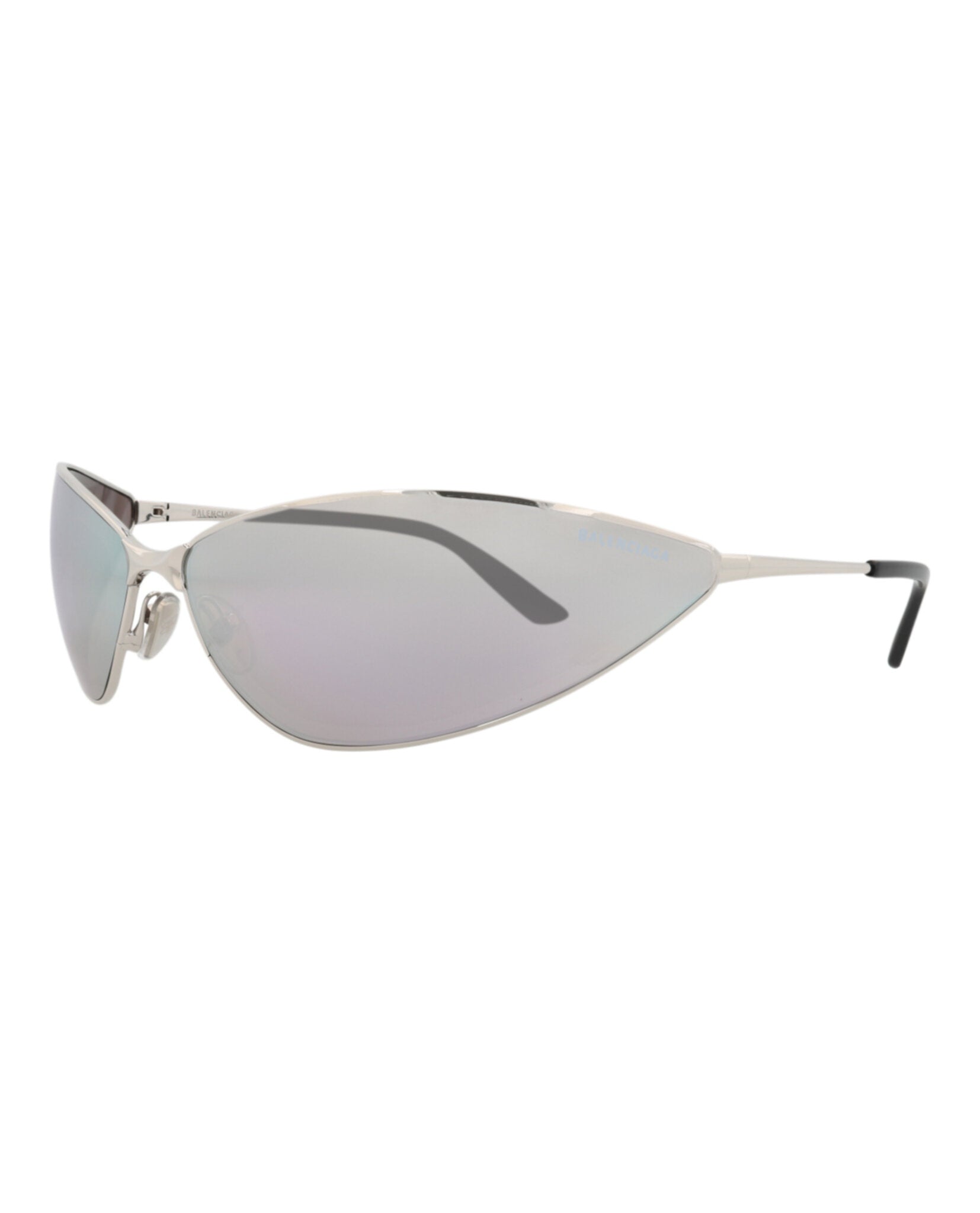 Shield-Frame Metal Sunglasses