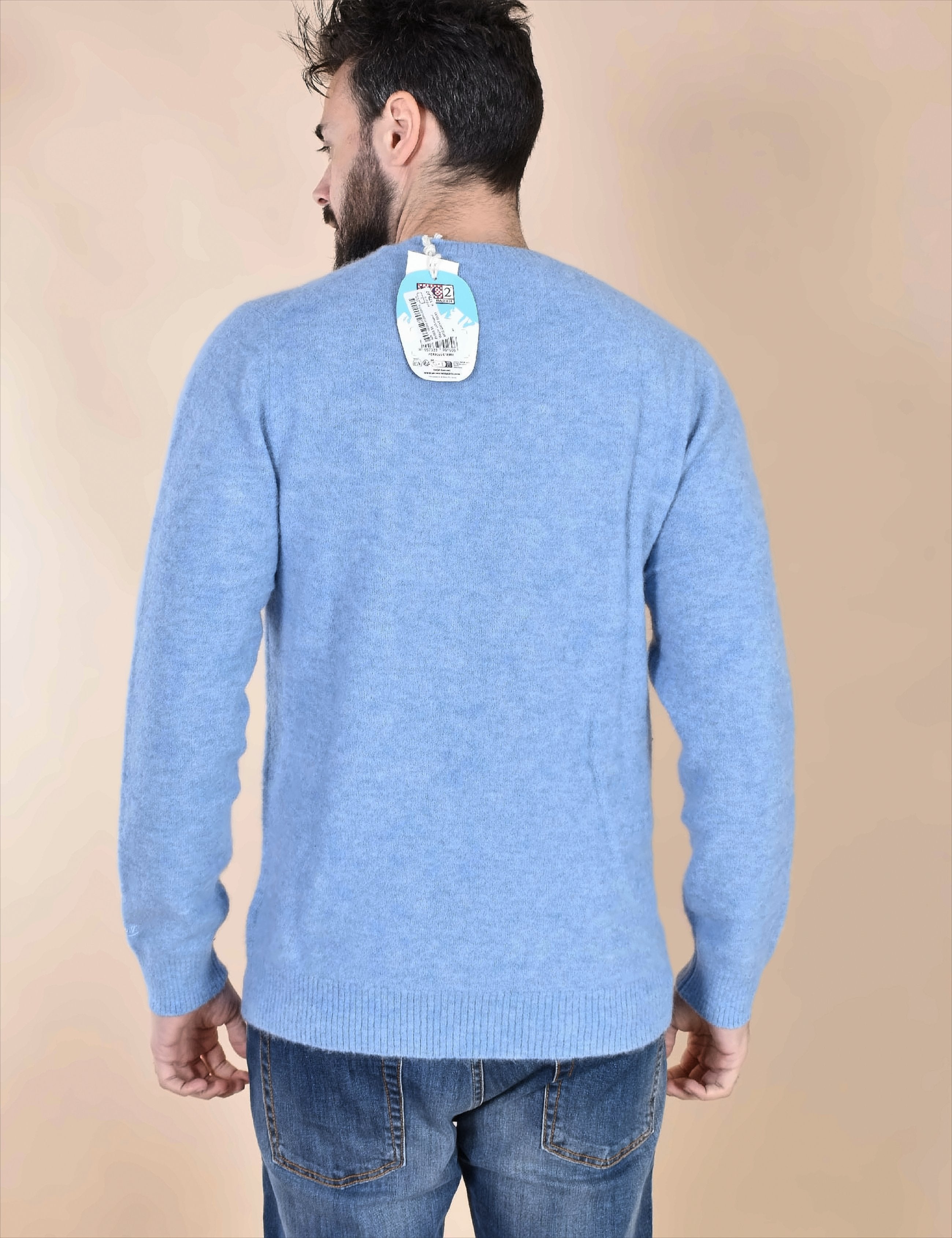 Heron Alpaca Napoli Sweater With Fuzzy Detailing