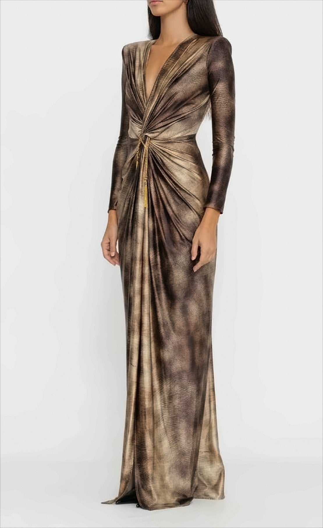 Lycra Dress With Structured Shoulders