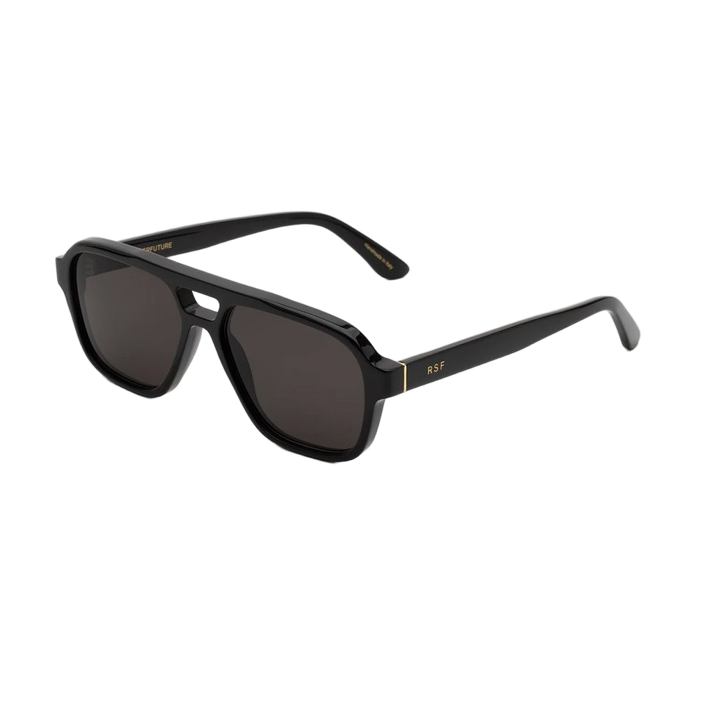 Maneval Black Pilot-Style Sunglasses