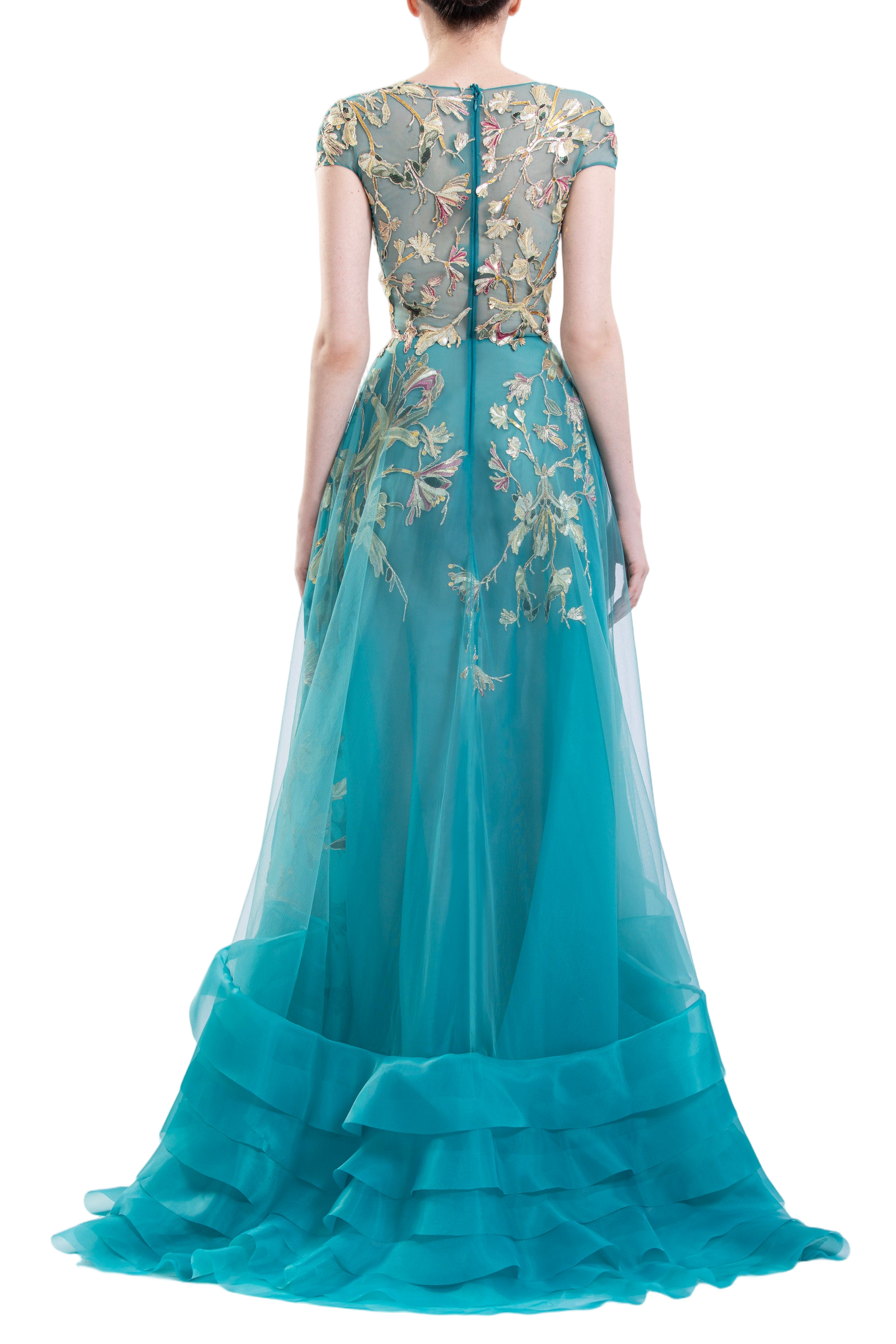 Linen Jacket And Ruffled Dress