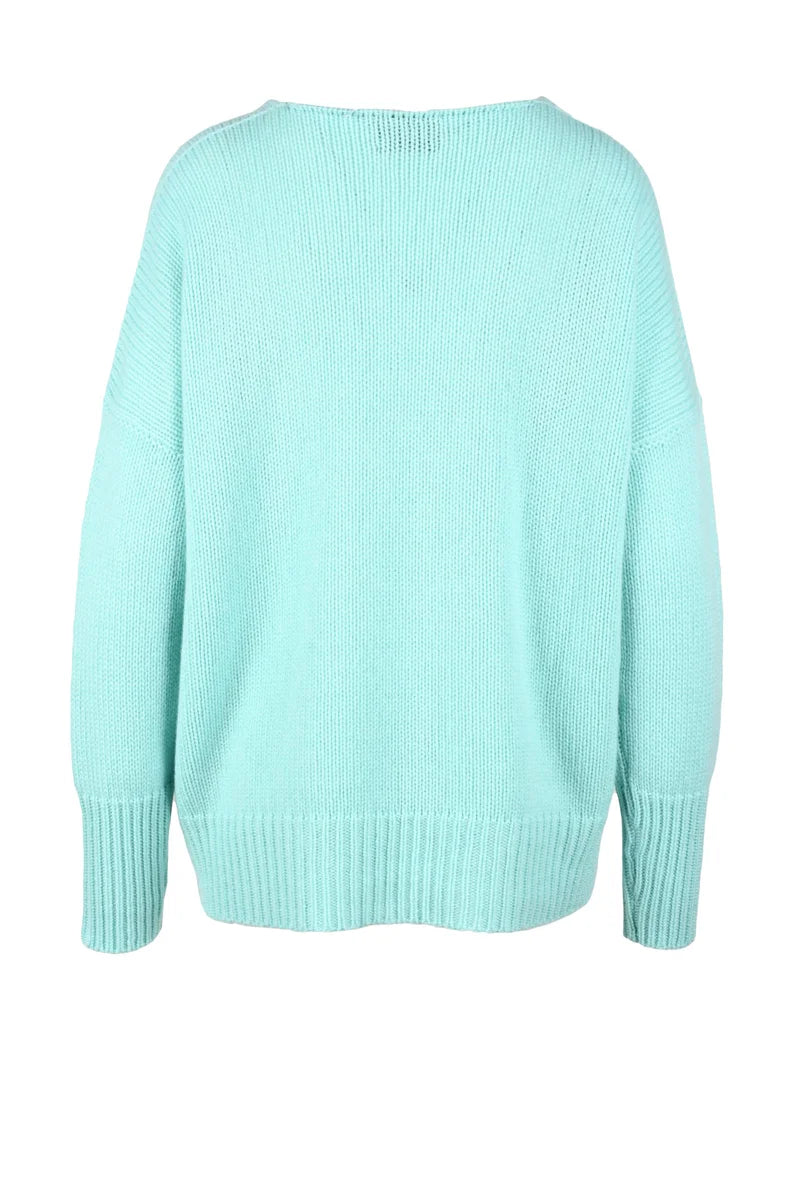 Aqua Green Cashmere Sweater