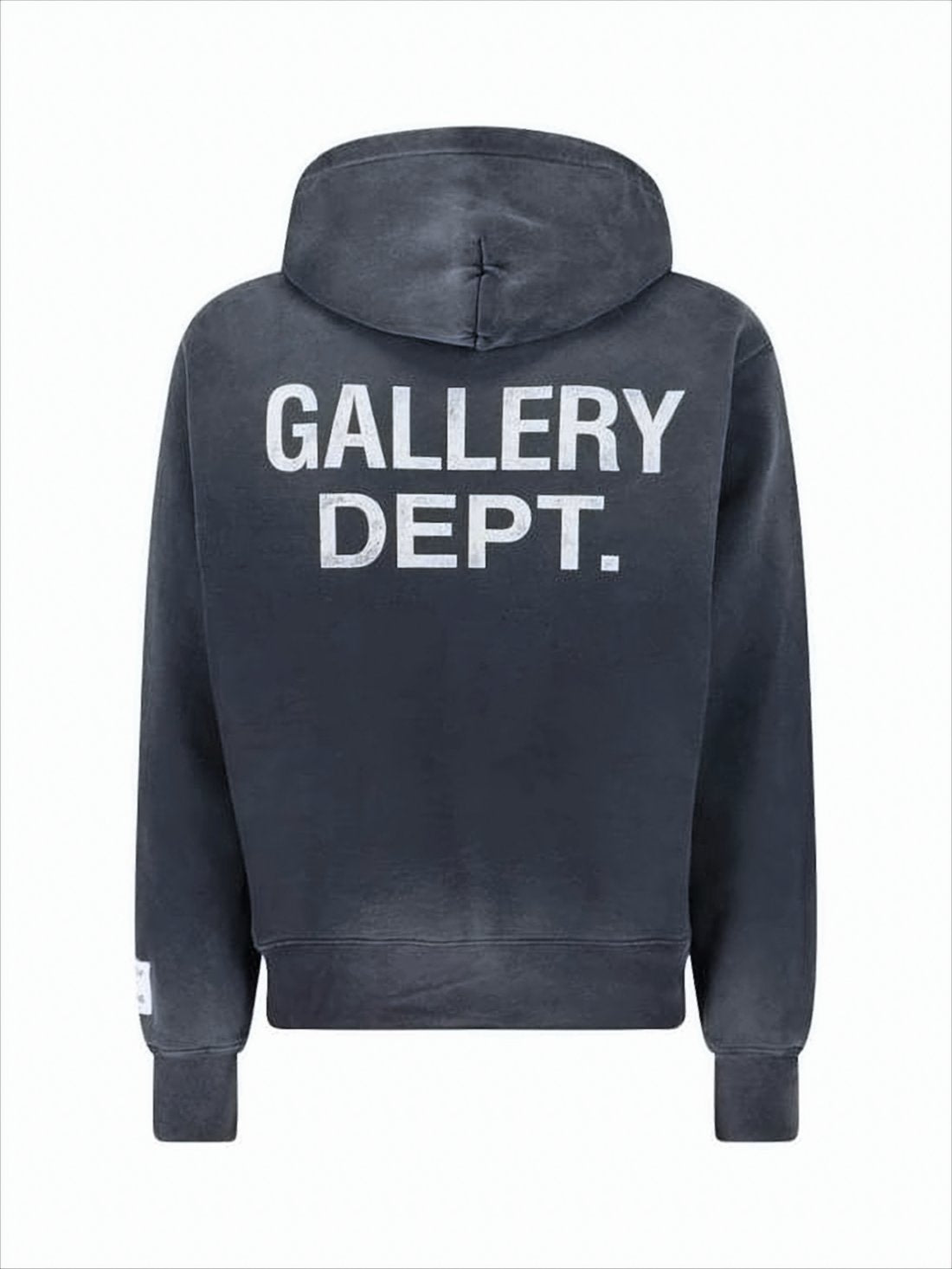 Painted Logo Pullover Hoodie with Distressed Finish