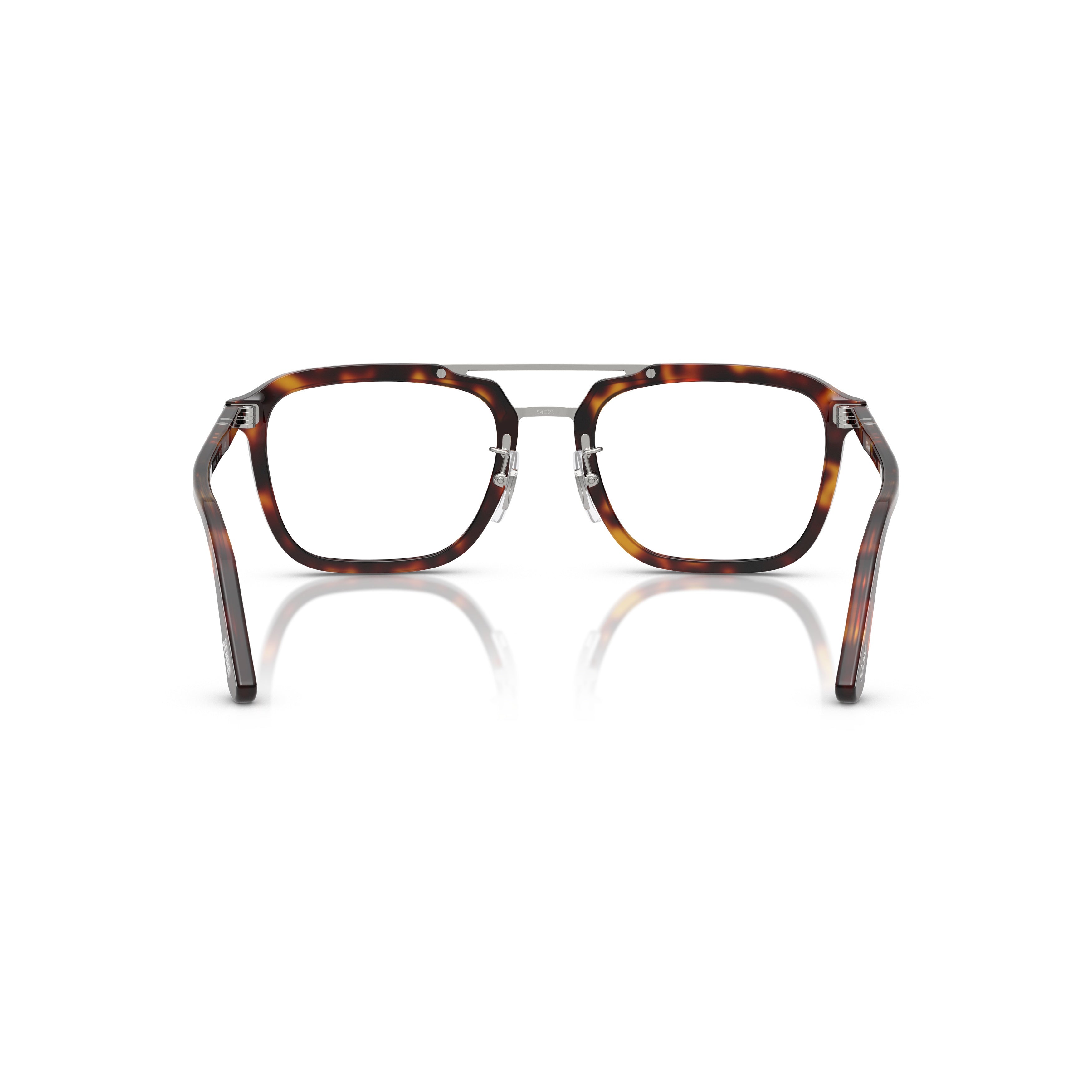 0po0204v Bold Tortoiseshell Acetate Square Frame Eyeglasses