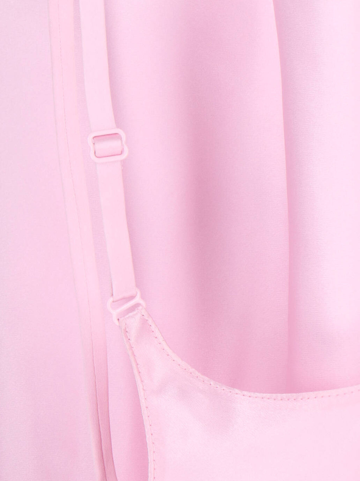 Pink Silk Embroidered Logo Mini Dress