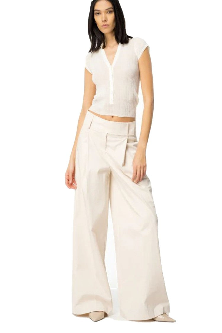 Puffed Sleeve Cotton Top With Design And Detailing