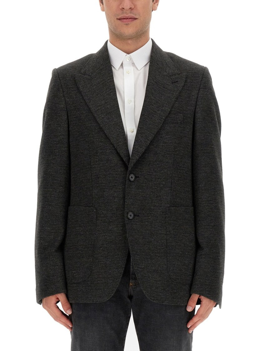 Single-Breasted Jacket With Peaked Lapels