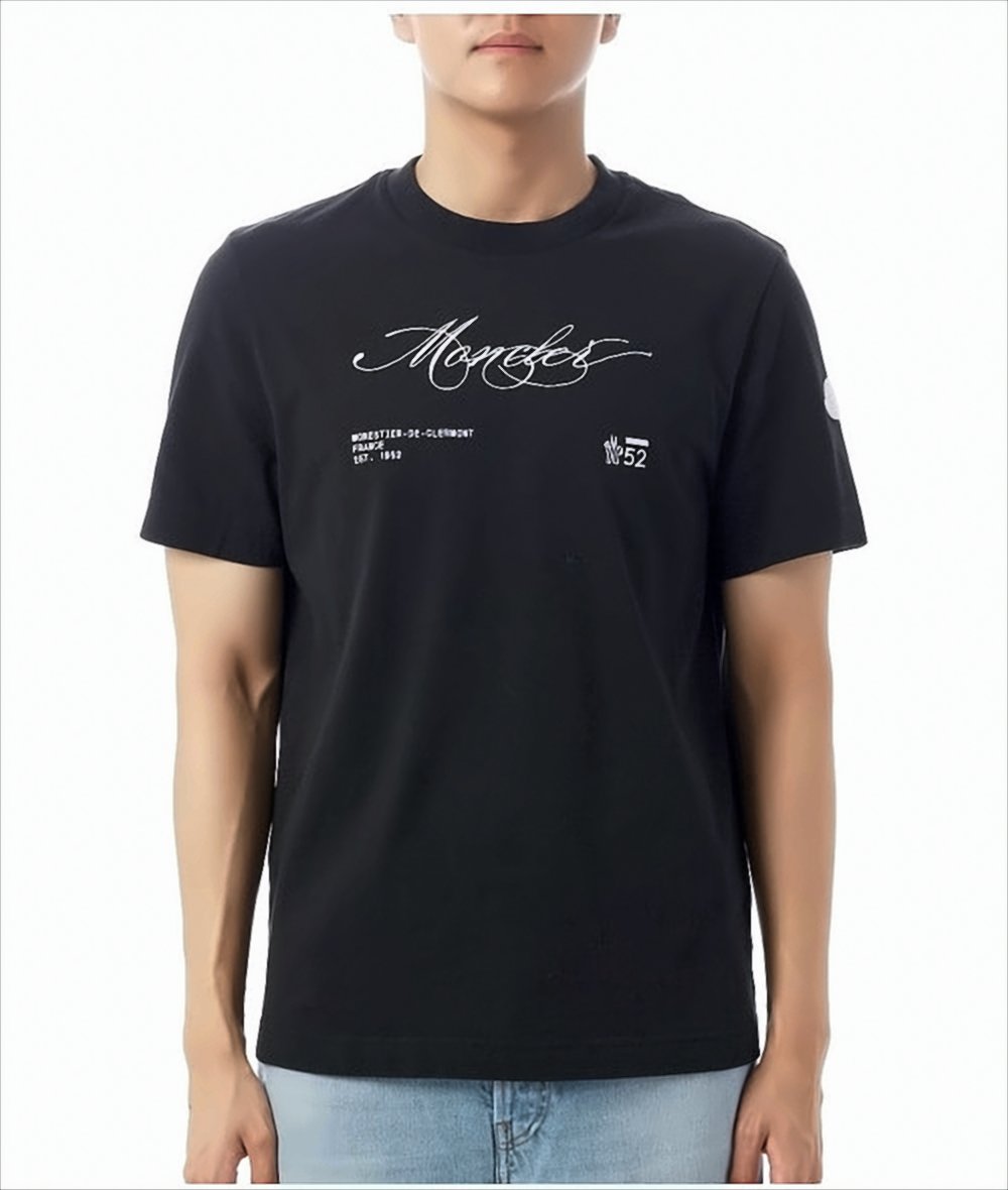 Short-Sleeve Cotton T-Shirt with Script Logo