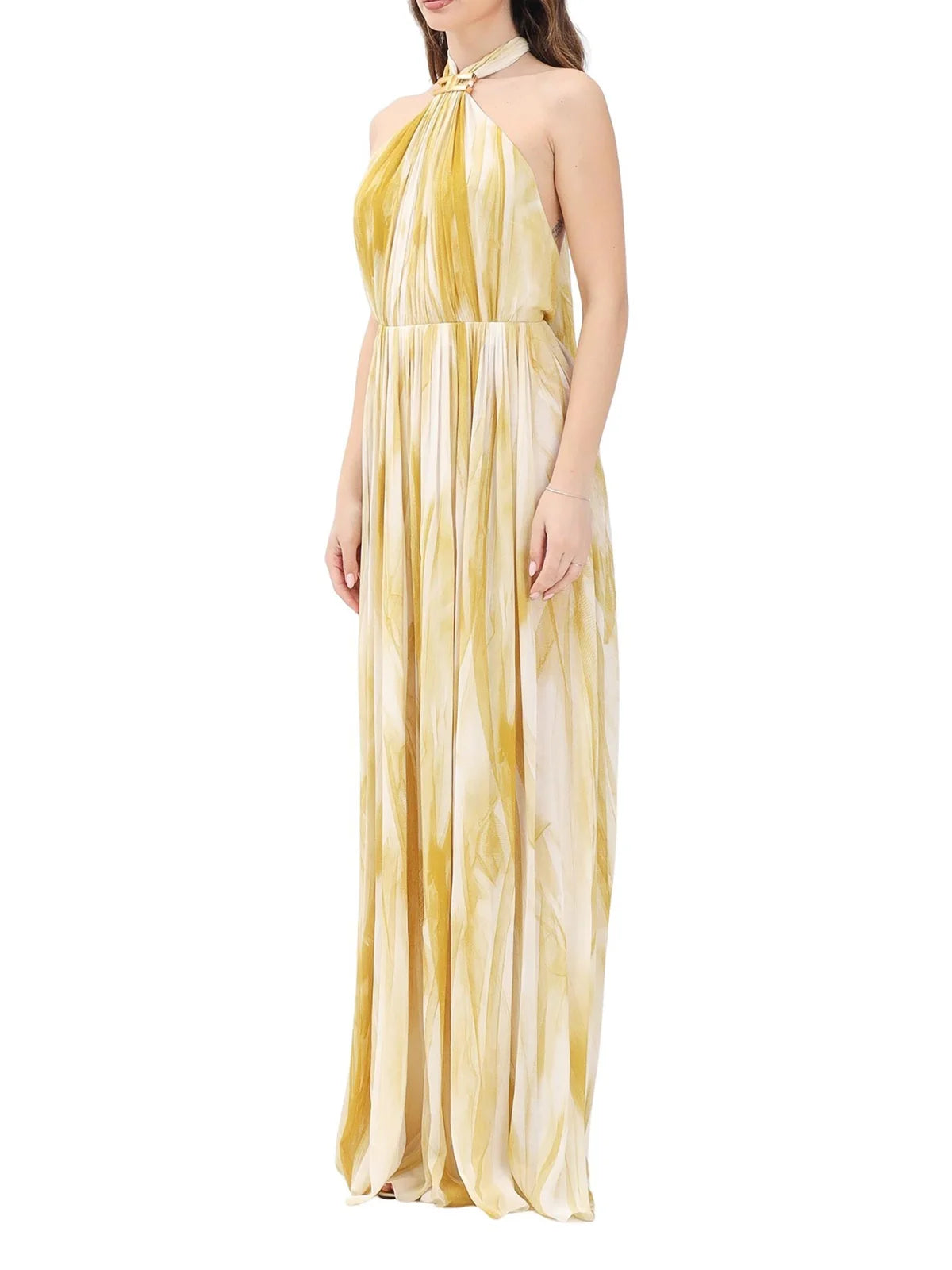 Curry Viscose Voile Long Dress