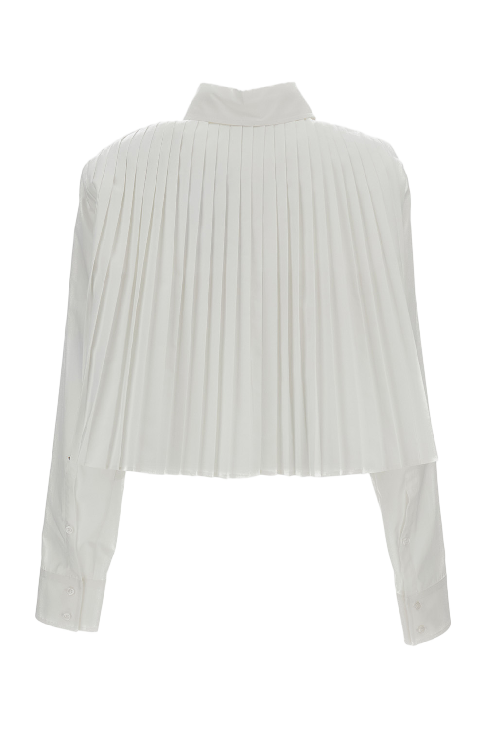 White Ceppo Cropped Cotton Shirt