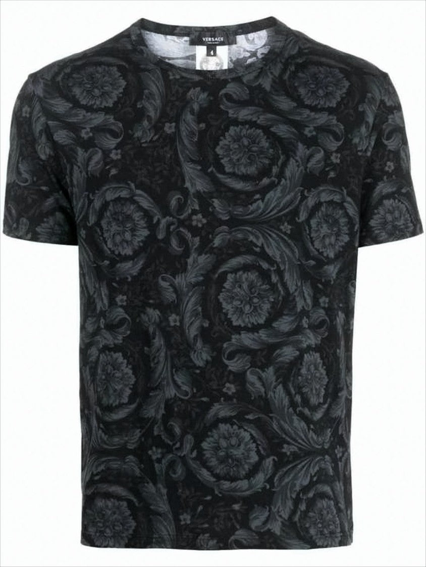Intricate Pattern Short-Sleeve T-Shirt by Versace
