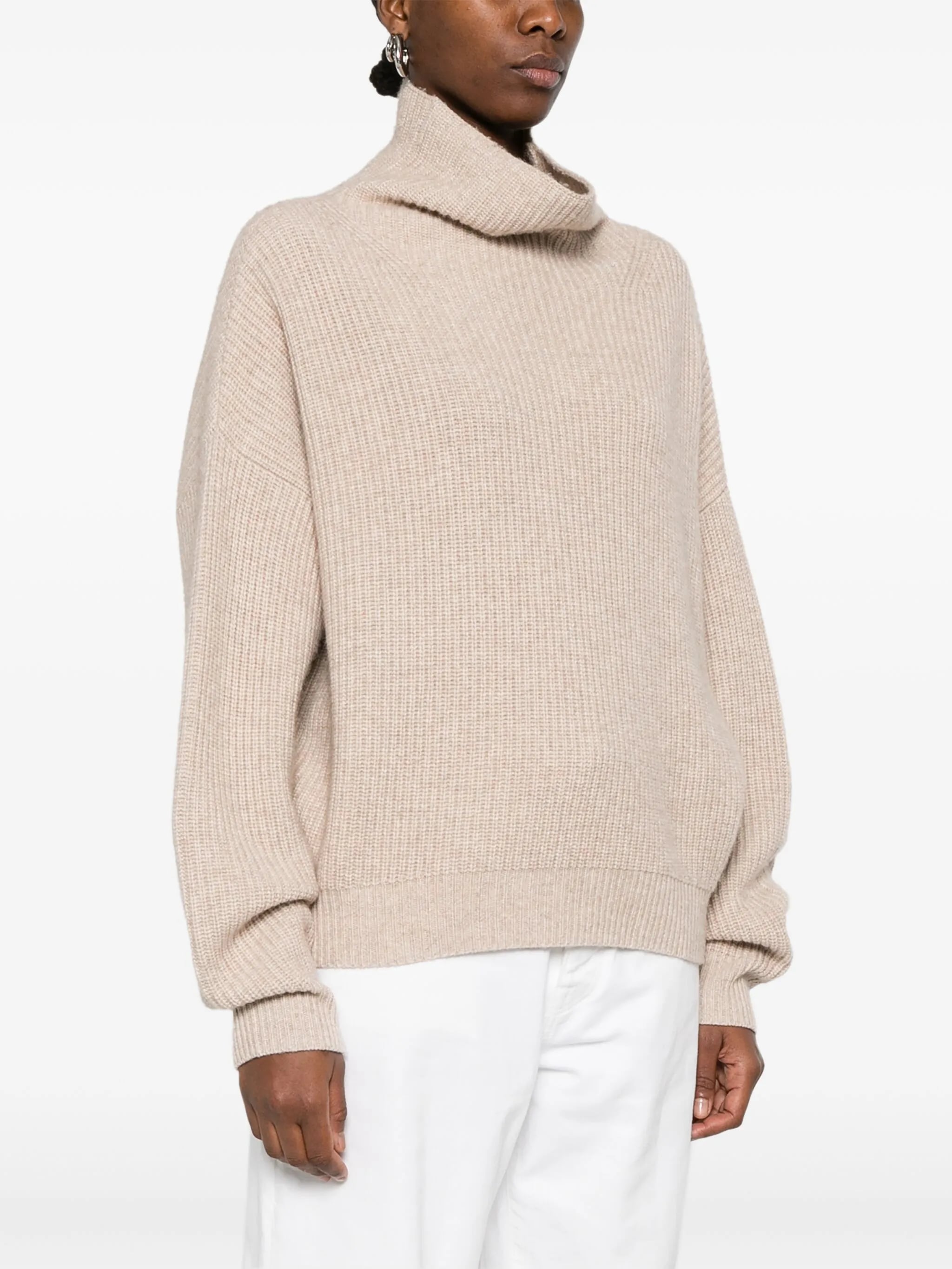 Neutral Brooke Ribbed Knit Pullover
