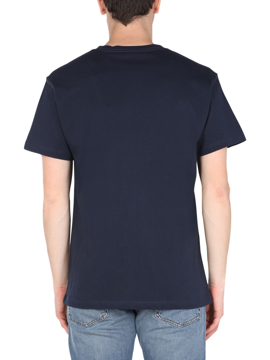 Crew Neck T-Shirt With Artistic Patches