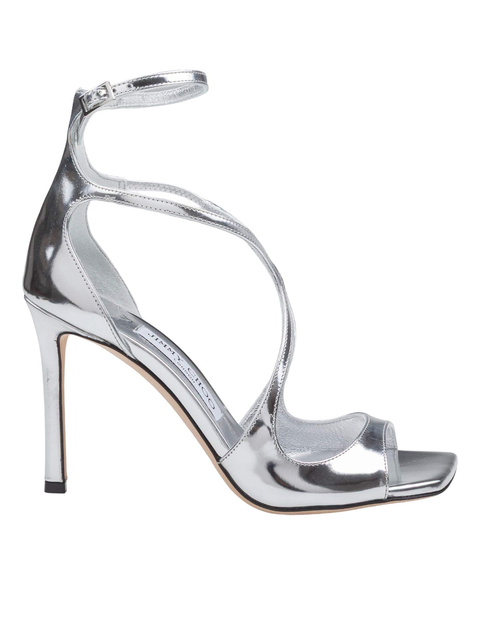 Sandal Azia 95 In Metallic Leather Color Silver