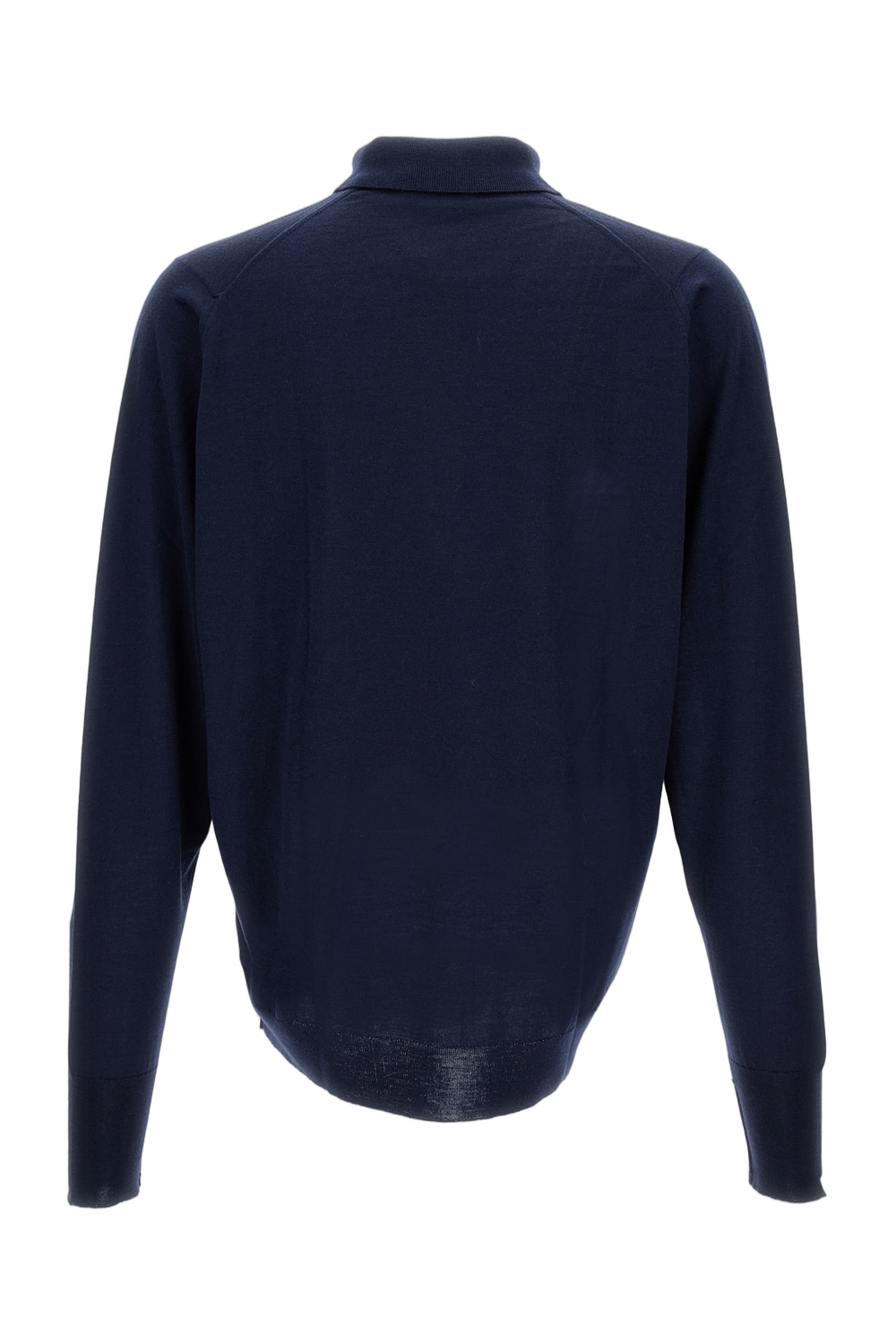 Long-Sleeved Polo In Extra-Fine Merino Wool