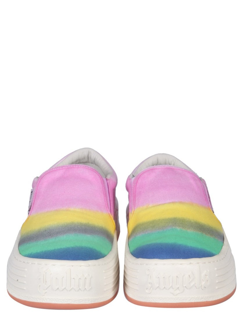 Suede Slip-On With Multicolor Gradient Design